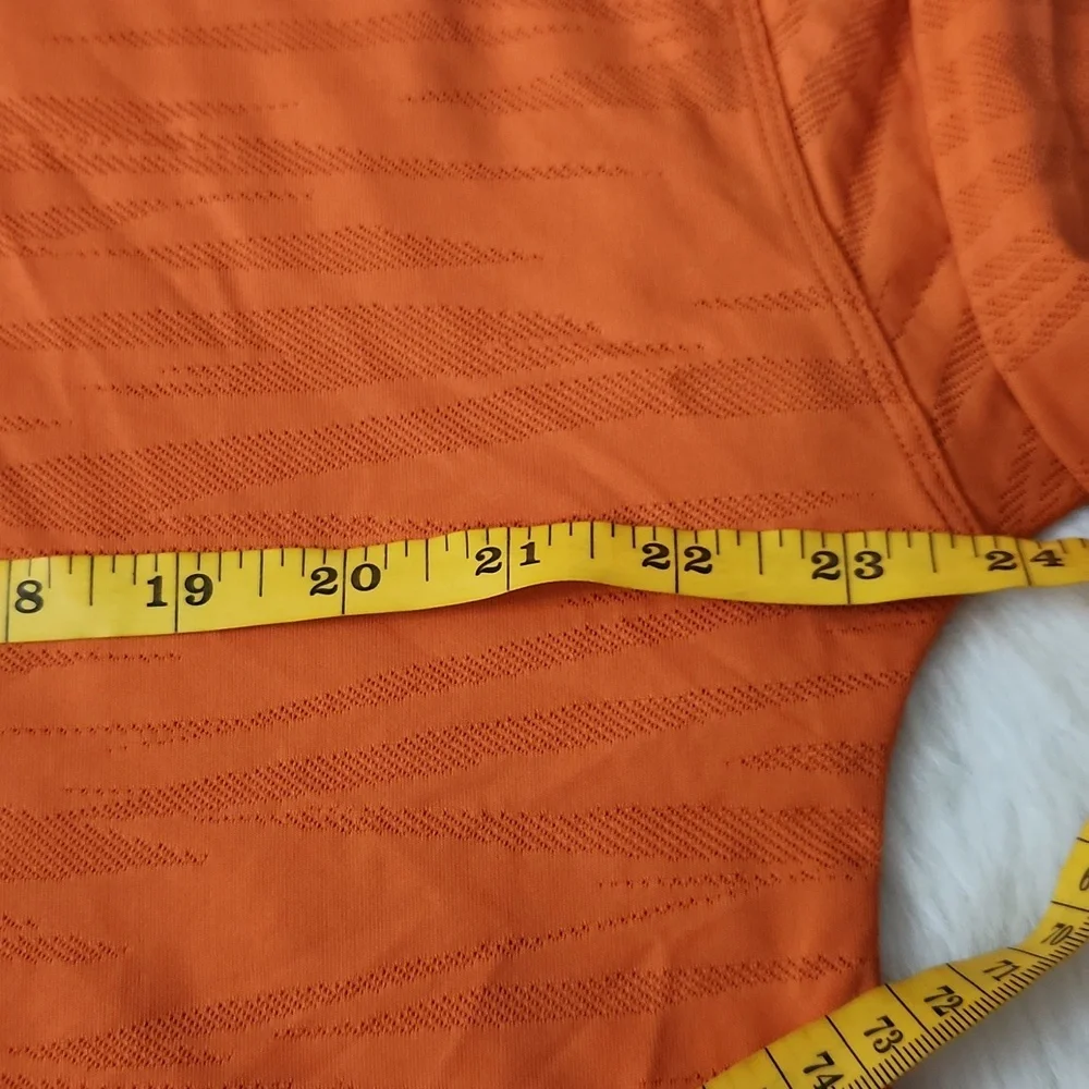 Lululemon Muscle Long Sleeve Shirt *Tiger Mesh Size 10 Warm Coral
